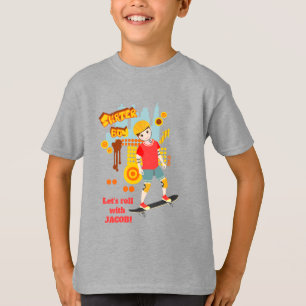 Skate Park Fun Boy Birthday Party T-Shirt