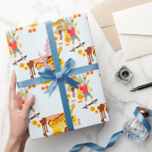 Skate Park Fun Boy Birthday Party Wrapping Paper