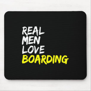 Skate Park Real Men Love Boarding Skateboard Snowb Mouse Pad
