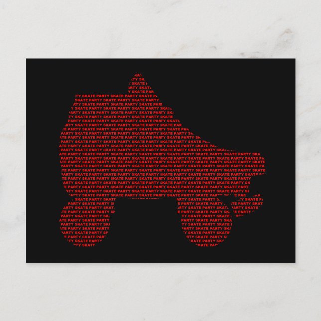 skate party invitations : type stacks (Front)