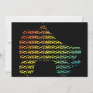 skate party invitations : type stacks