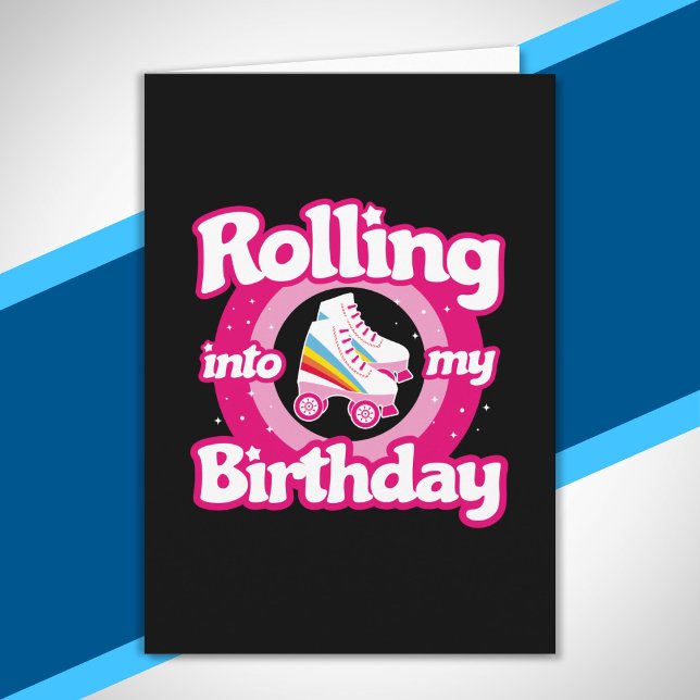 Skate Party - Roller Rink Roller Skating Birthday Card (Creator Uploaded)