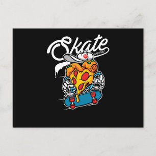 Skate Pizza Postcard