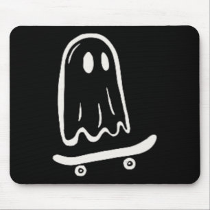 Skate Rad Skating Ghost Halloween Skateboarding Mouse Pad