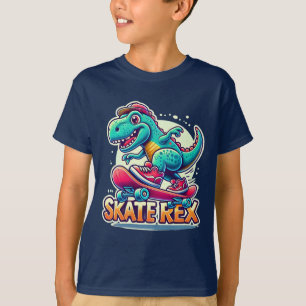 Skate Rex - Cool Dinosaur T-Shirt