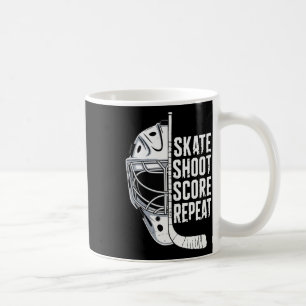 Skate Shoot Score Repeat Coffee Mug