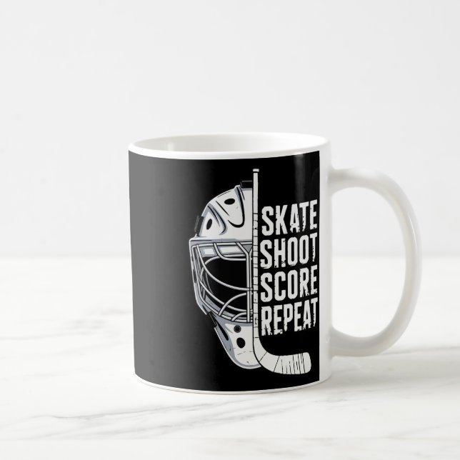 Skate Shoot Score Repeat  Coffee Mug (Right)