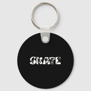 Skate Silhouette Skating Skateboard Skateboarding Keychain
