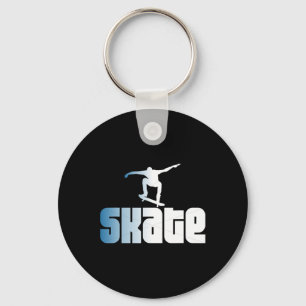 Skate Skateboard Retro Skating Skateboarder  Keychain