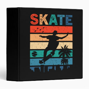 Skate Skateboarder Gift Skateboard Retro Binder