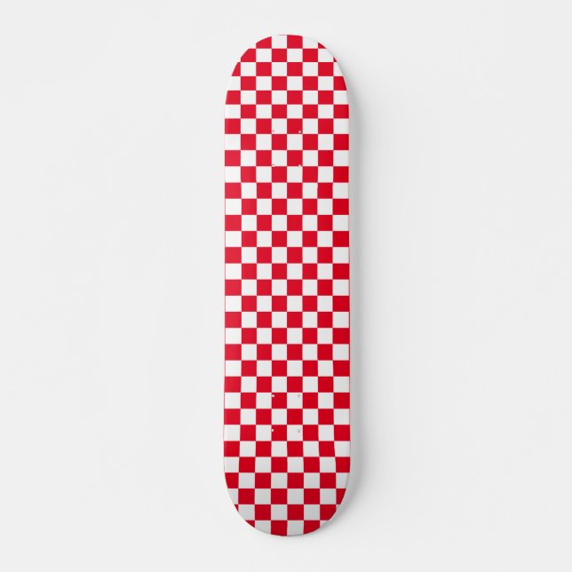 Skate-skateboards Chequered Pattern-black and whit Skateboard (Front)