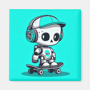 Skate SkullBot Magnet