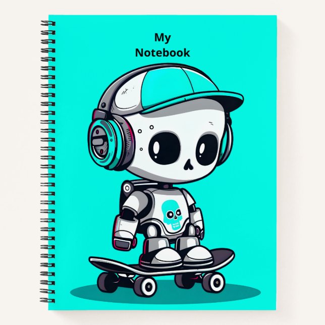Skate SkullBot Notebook (Front)