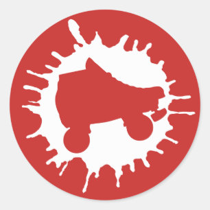 skate splatz classic round sticker
