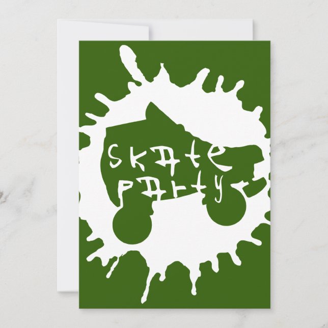 skate splatz party invitation (Front)