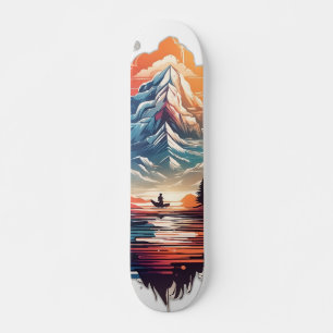 Skate Table with Mountain Landscape Skateboard