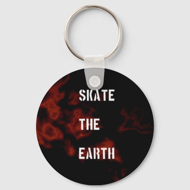 Skate The Earth Keychain (Front)