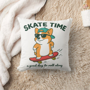Skate Time Throw Pillow