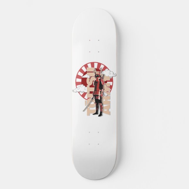 Skate Toitsu Army Red Samurai Skateboard (Front)