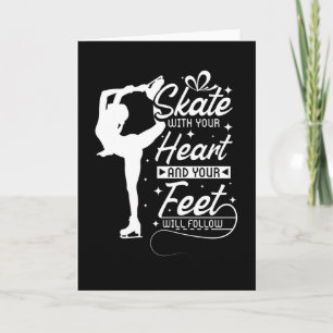 Skate With You Heart, ice skating Card