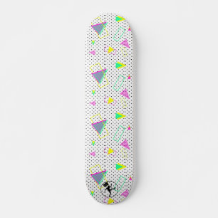 Skateboard 80s Graphic Géométrique Design Retro Vintage Polka