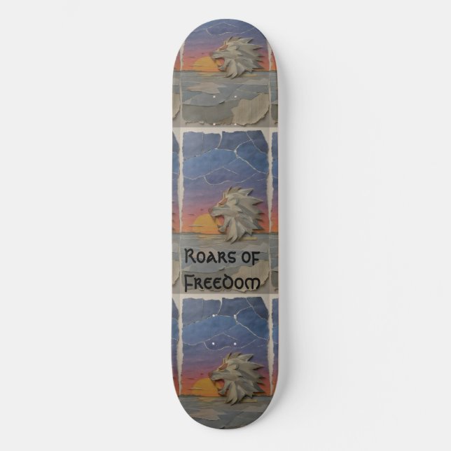 Skateboard 8.5" – Sunset Lion (Recto)