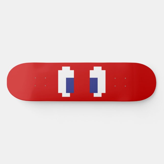 Skateboard 8 bits Pixel Manga Eyes (Horz)