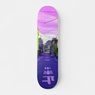 Skateboard 8 bits Retro Art Pixel à Tokyo Style