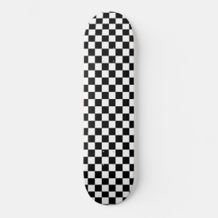 Skateboard à damiers