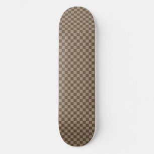 Skateboard À damiers beige Motif