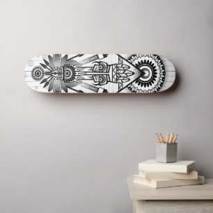 Skateboard Abstract Ancient Native Indian Tribal