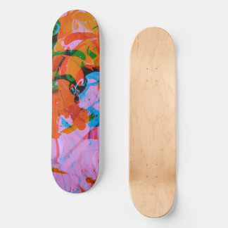 Skateboard Abstract art mixed media acrilyc painting