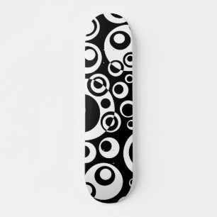 Skateboard Abstract Bubbles 04 - B/W - Retro