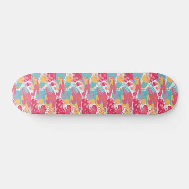 Skateboard Abstrait coloré (Horz)