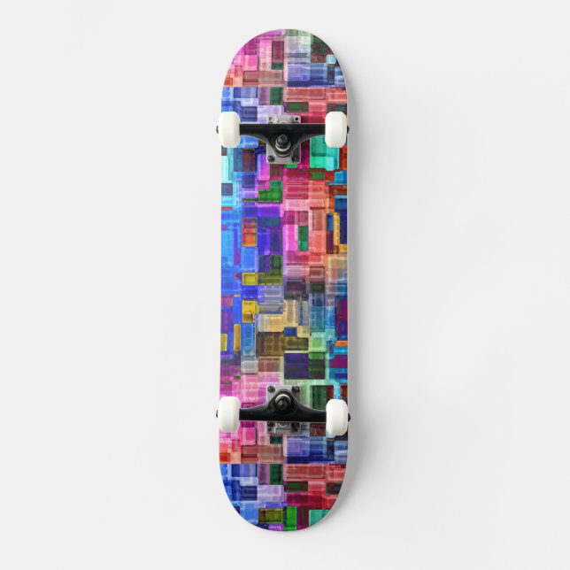 Skateboard Abstrait coloré (Recto)