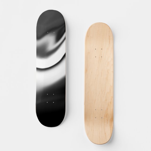 Skateboard Abstrait en noir et blanc (Recto)