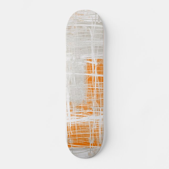 Skateboard Abstrait gris blanc (Recto)