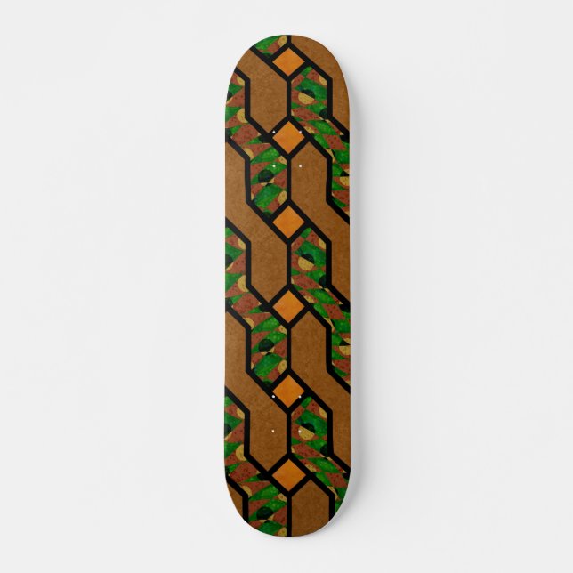 Skateboard Abstrait Motif en bois Shimmy (Devant)
