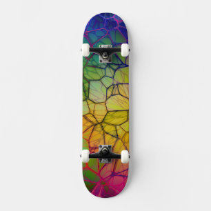 Skateboard Abstrait Web coloré