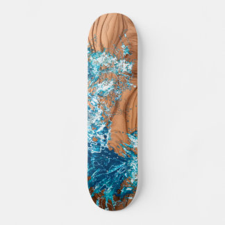 Skateboard Accentuation du style bois d'onde océanique