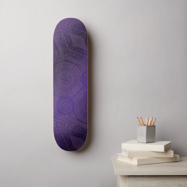 Skateboard Acceptation | Médaillons de méditation violette (Art mural)