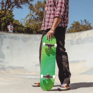 Skateboard Acceptation Motif de Shibori jaune bleu