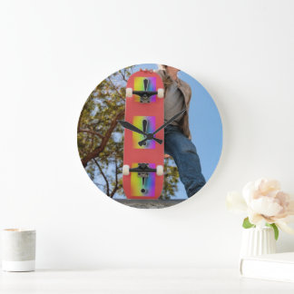 Skateboard Acrylic Large Clock