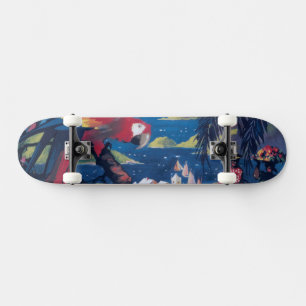 Skateboard Affiche De Voyage D'Avion De Mer Survolant Les Car