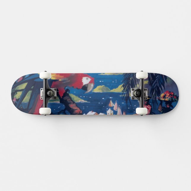 Skateboard Affiche De Voyage D'Avion De Mer Survolant Les Car (Horz)