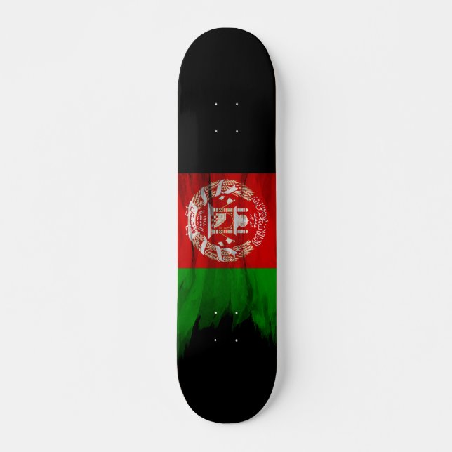 Skateboard Afghanistan flag brush stroke (Devant)