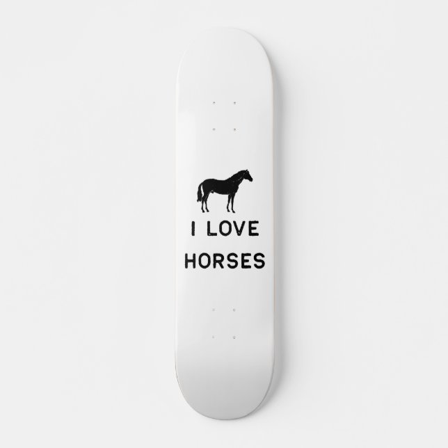 Skateboard Agriculture I Loss Horses Black Cute Cadeau ferme  (Devant)