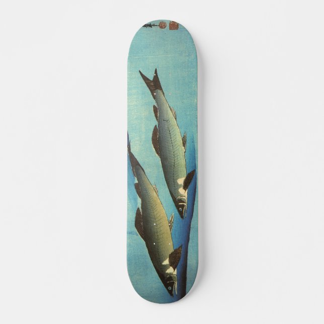 Skateboard Ai (truite) - Photos japonaises couleur Hiroshige (Devant)