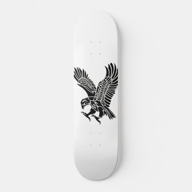 Skateboard - Aigle noir et blanc (Recto)