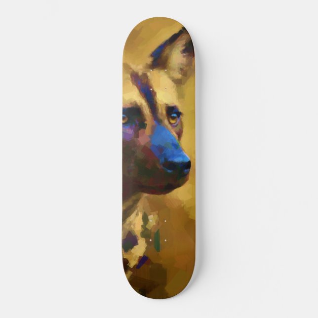 Skateboard Aimer le chien sauvage africain (Recto)